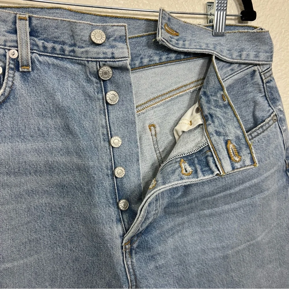 AGOLDE Blue Broken Waistband Jeans
